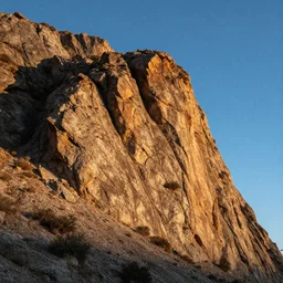 rocky sunlit outcropping