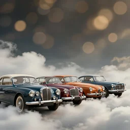classic car reborn anew for next year lineup. len blur background bokeh. art by ismail inceoglu and filip hodas. clouds by rhads. surrealism, hyperrealist.