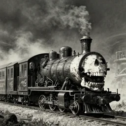 Laugh Skull train by H.R. Giger