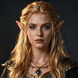 color portrait of a high-fantasy elf female, Greg rutkowski, Trending artstation, cinematográfica, digital Art