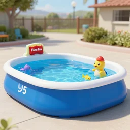 fisher price public pool, california, in 2 0 1 5, perfect focus, scene from tv show hyper detailed 5 5 mm 8 5 mm, toy photography, made out of plastic