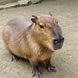 high quality selfie taken by a capybara in the wild