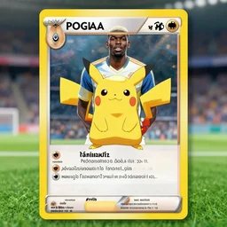 Pogba as a Pokémon card