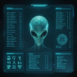 alien glyphs, alien language translation, futuristic software user interface for movie, concept art, cinematic, trending on artstation, 4 k