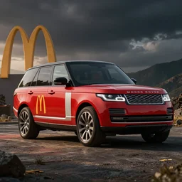 range rover with mcdonald's theme