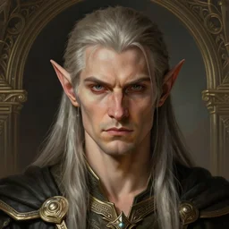 portrait of a male elf in heightened detail, poised, intense emotion, detailed facial expression, 8 k, hyperrealistic, detailed surroundings, intricate, elegant, highly detailed, centered, digital painting, cgsociety, concept art, smooth, sharp focus, illustration, by ( ross tran ), wlop