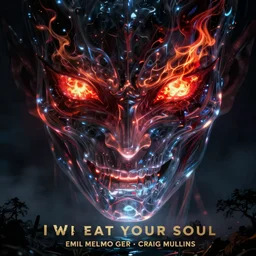 i will eat your soul, demonic eyes, dark and gloomy, glowing vibrant eyes of fire, translucent neon, anatomical details, cinematic by tsutomu nihei, emil melmoth, gustave dore, craig mullins, yoji shinkaw
