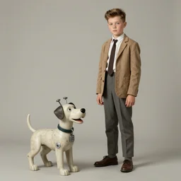 (((((1950s boy and his robot k9 dog. muted colors.))))) by Jean-Baptiste Monge !!!!!!!!!!!!!!!!!!!!!!!!!!!