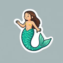 vector patch logo of mermaid, hawaiian art