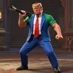 donald trump as sprite enemy in duke nukem 3 d