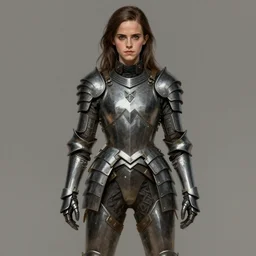 fully body fashion model beautiful emma watson wearing military armor long dark hair beautiful bone structure symmetrical facial features intricate elegant digital painting concept art smooth sharp focus illustration from Metal Gear by by Sandra Chevrier by Ruan Jia and Mandy Jurgens by Artgerm by William-Adolphe Bouguerea