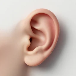 human ears on a wall