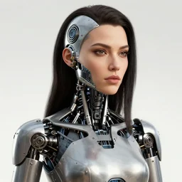 highly detailed portrait woman steel with robotic circuitry, gta v, stephen bliss, unreal engine, fantasy art by greg rutkowski, loish, rhads, ferdinand knab, makoto shinkai and lois van baarle, ilya kuvshinov, rossdraws, tom bagshaw, global illumination, radiant light, detailed and intricate environment