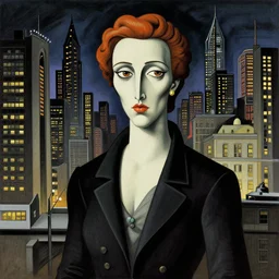 friday night in a cyberpunk city by giorgio de chirico