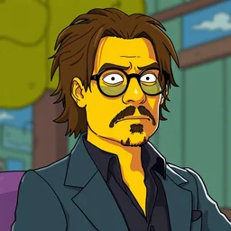 film still of!!!! simpsons character johnny depp as a character!!!! in the simpsons animated movie