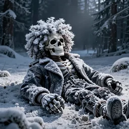 photo of mc ride buried in frozen jheri curls, death grips