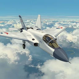 a wholesome animation key shot of!! one!! focused!! fighter!! jet!!, in clear skies, wide shot, studio ghibli, pixar and disney animation, sharp, very detailed, high resolution, rendered in unreal engine 5, anime key art by greg rutkowski, bloom, dramatic lighting