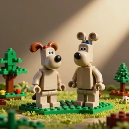 Wallace and Gromit made of Lego