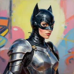 greg manchess portrait painting of light armored catwoman as overwatch character, medium shot, asymmetrical, profile picture, organic painting, sunny day, matte painting, bold shapes, hard edges, street art, trending on artstation, by huang guangjian, gil elvgren, ruan jia, greg rutkowski, gaston bussiere