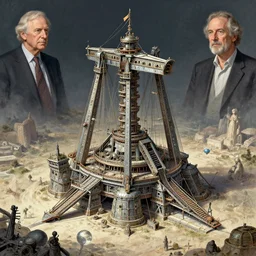 an elaborate roman siege machine as designed by alan bean and science and futurism with isaac arthur server members