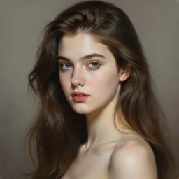 painting of a gorgeous young woman in the style of Guy Denning, realistic, sharp focus, 8k high definition, insanely detailed, intricate, elegant, art by Guy Denning and Jeremy Mann