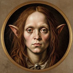 miley cyrus as gollum, elegant portrait by sandro botticelli, detailed, symmetrical, intricate
