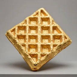 gold waffle sculpture