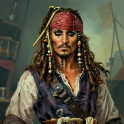 Pirates of the Caribbean, highly detailed, digital painting, trending on artstation, 30mm, by Noah Bradley