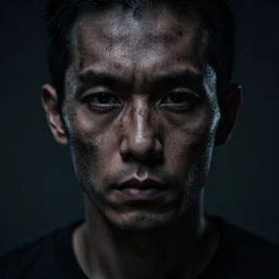 an ultra - detailed portrait photo, dark figure