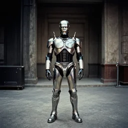Jodorowsky's Robocop, cinema still, wide angle, cinestill 400t film