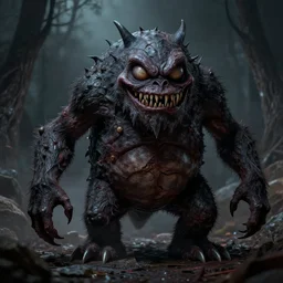 mr pimby and his vicious pet tickle monster, dark, horror, detailed, high quality, artstation