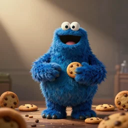 cookie monster reacting to his stocks tanking