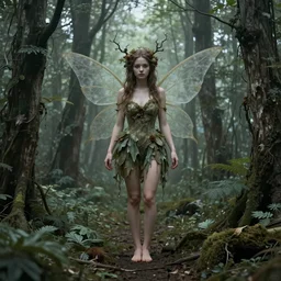fairy girl inspired by zdzislaw beksinski and giger