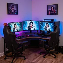 michael jackson hardcord gaming, gamer room, gamer lights