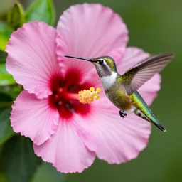 hummingbird approaching hibiscus flower, national geographic award winning nature photography, macro lens, iso 8 0 0, 1 / 2 0 0 0 sec, f / 5. 0, 1 8 0 mm focal length