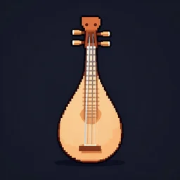 ui art icon for a lute, victo ngai, kilian eng, lois van baarle, flat, artstation, behance, pixel