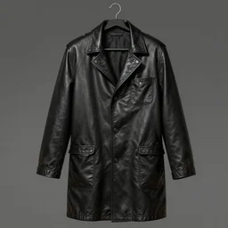black leather lab coat on a hanger, game asset, intricate, highly detailed, centered, digital painting, artstation, concept art, smooth, sharp focus, illustration, art by james gurney and donato giancola and greg rutkowski