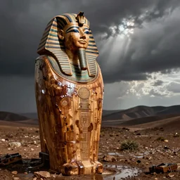 wet plate photography egyptian wooden sarcophagus tutankhamun, scp