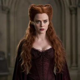 film still Elizabeth Olson as Bellatrix Lestrange in Harry Potter movie