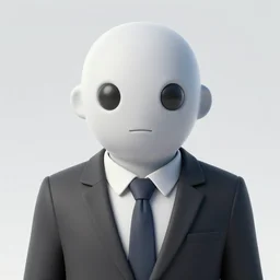an anthropomorphic face hugger wearing a suit and tie