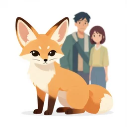 fennec fox, clean cel shaded vector art. shutterstock. behance hd by lois van baarle, artgerm, helen huang, by makoto shinkai and ilya kuvshinov, rossdraws, illustration, foolish! dream fennec fox, clean cel shaded vector art. shutterstock. behance hd by lois van baarle, artgerm, helen huang