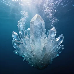 underwater, atmospheric, dreamy, crystal, super wide angle, matte, rtx on, trending on cgsociety and artstation, volumetric light