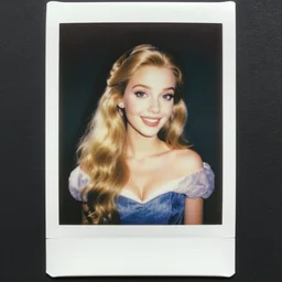 a Polaroid of a princess from cartoon