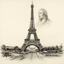 realistic sketch of paris by leonardo da vinci