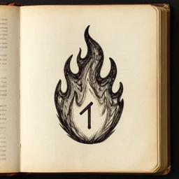 magic fire iconography old book vintage bible occult rune sketch alchemy ink