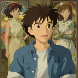 cute fisherman tom holland, natural lighting, path traced, highly detailed, high quality, digital painting, by don bluth and ross tran and studio ghibli and alphonse mucha, artgerm