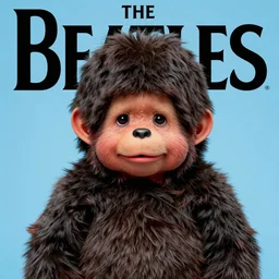 the monchhichi on the beatles album cover, 8 k resolution hyperdetailed photorealism