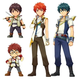 edo style video game characters
