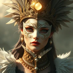 art by artgerm, craig mullins and greg rutkowski. a lonely elegant and grace female boss in elden ring. magic card art. sunny. rim light!! renaissance noble costume, gorgeous mask!! feathers, sharp edges, stage light on shining crown, sense of awe. delicate features. bright white. ultra realistic. ultra clear detailed