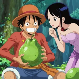 monkey. d luffy awakening his fruit, and zunisha hearing his hearth